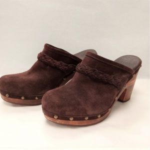 Ugg leather heeled clog